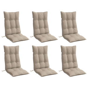 6er Set Hochlehner Auflagen Taupe