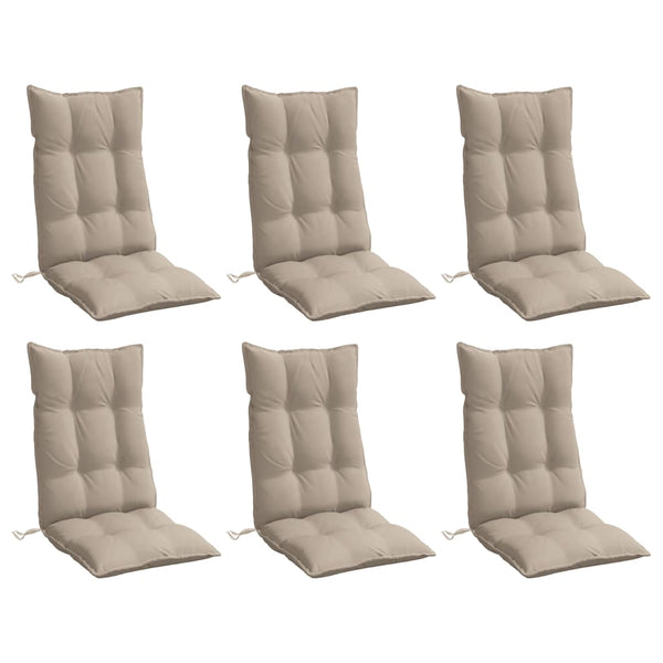 6er Set Hochlehner Auflagen Taupe