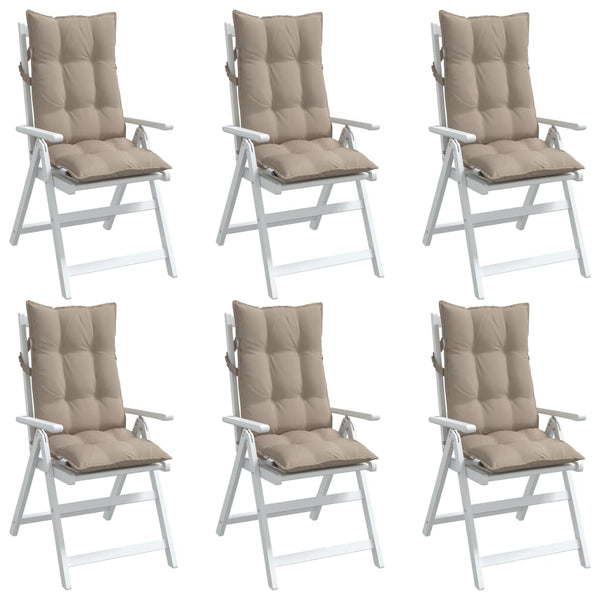 6er Set Hochlehner Auflagen Taupe