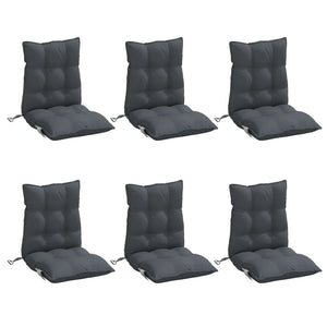 6er-Pack Niedriglehner Auflagen Anthrazit