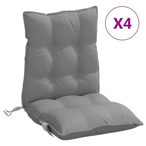 Niedriglehner Auflagen 4er Set Grau