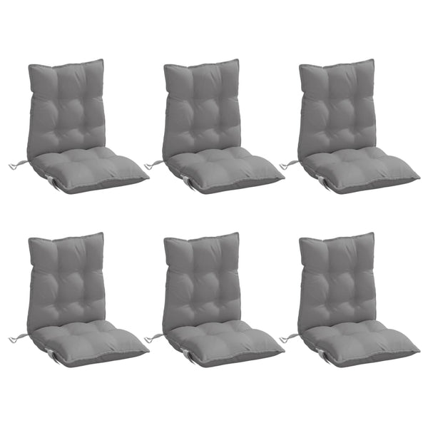 Niedriglehner Auflagen 6er Set Grau