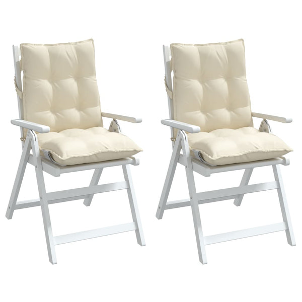 Niedriglehner Auflagen 2er-Set Creme Oxford
