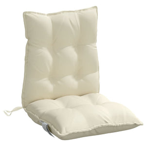 Niedriglehner Auflagen Creme Oxford-Gewebe 4er-Set