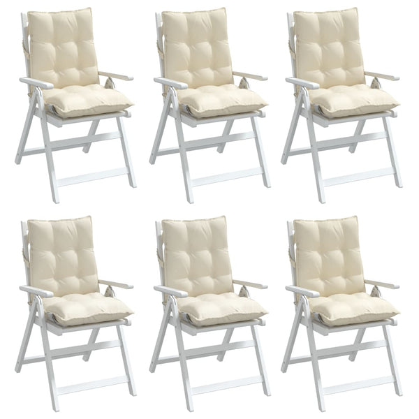 Niedriglehner Auflagen 6er Set Creme Oxford