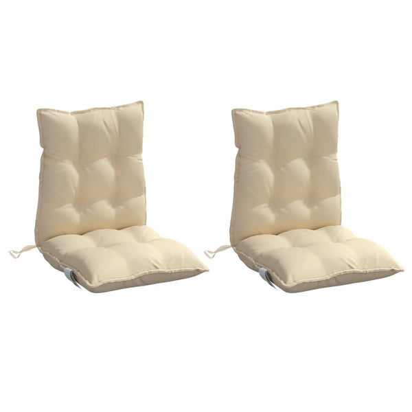 Niedriglehner Auflagen Beige Oxford-Gewebe 2er Set