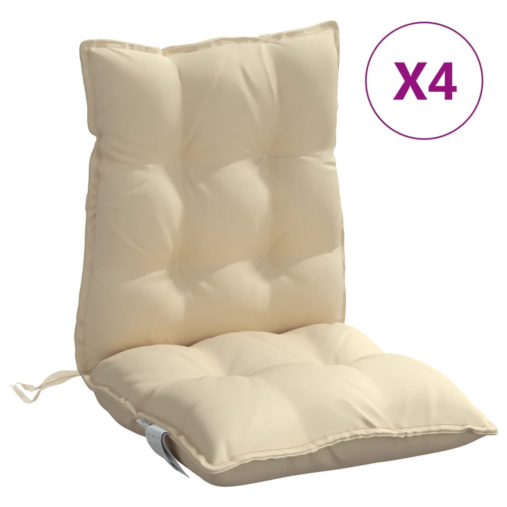 Niedriglehner Auflagen 4er Set Beige Oxford