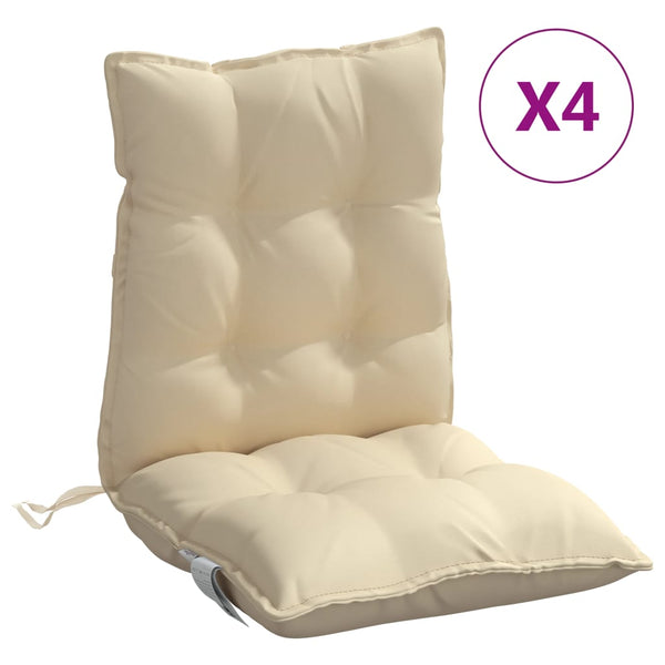 Niedriglehner Auflagen 4er Set Beige Oxford