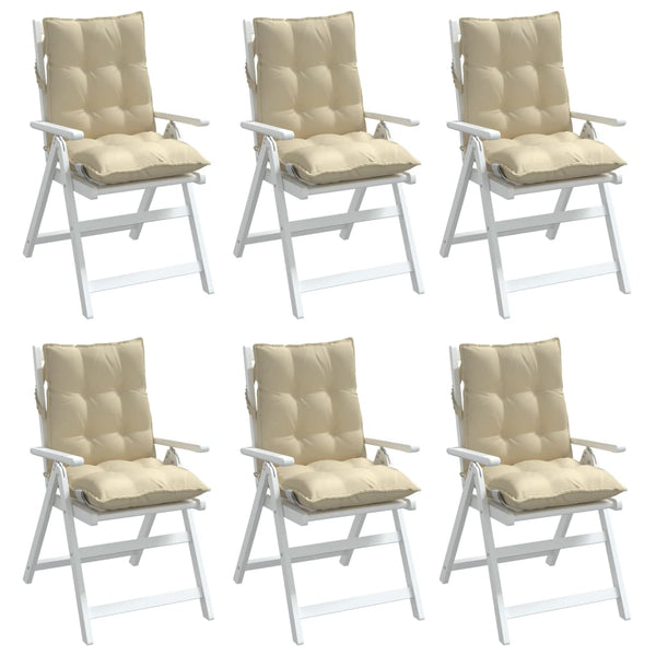 Niedriglehner Auflagen 6er Set Beige Oxford
