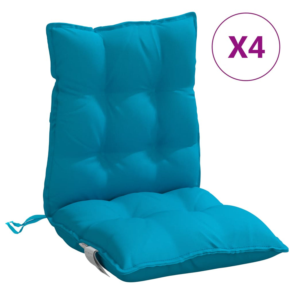 Niedriglehner Auflagen 4er Set Hellblau