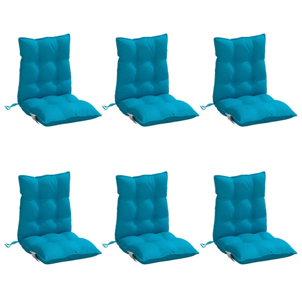 Niedriglehner Auflagen 6er Set Hellblau