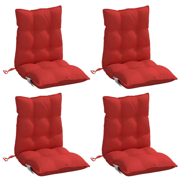Niedriglehner Auflagen 4er Set Rot