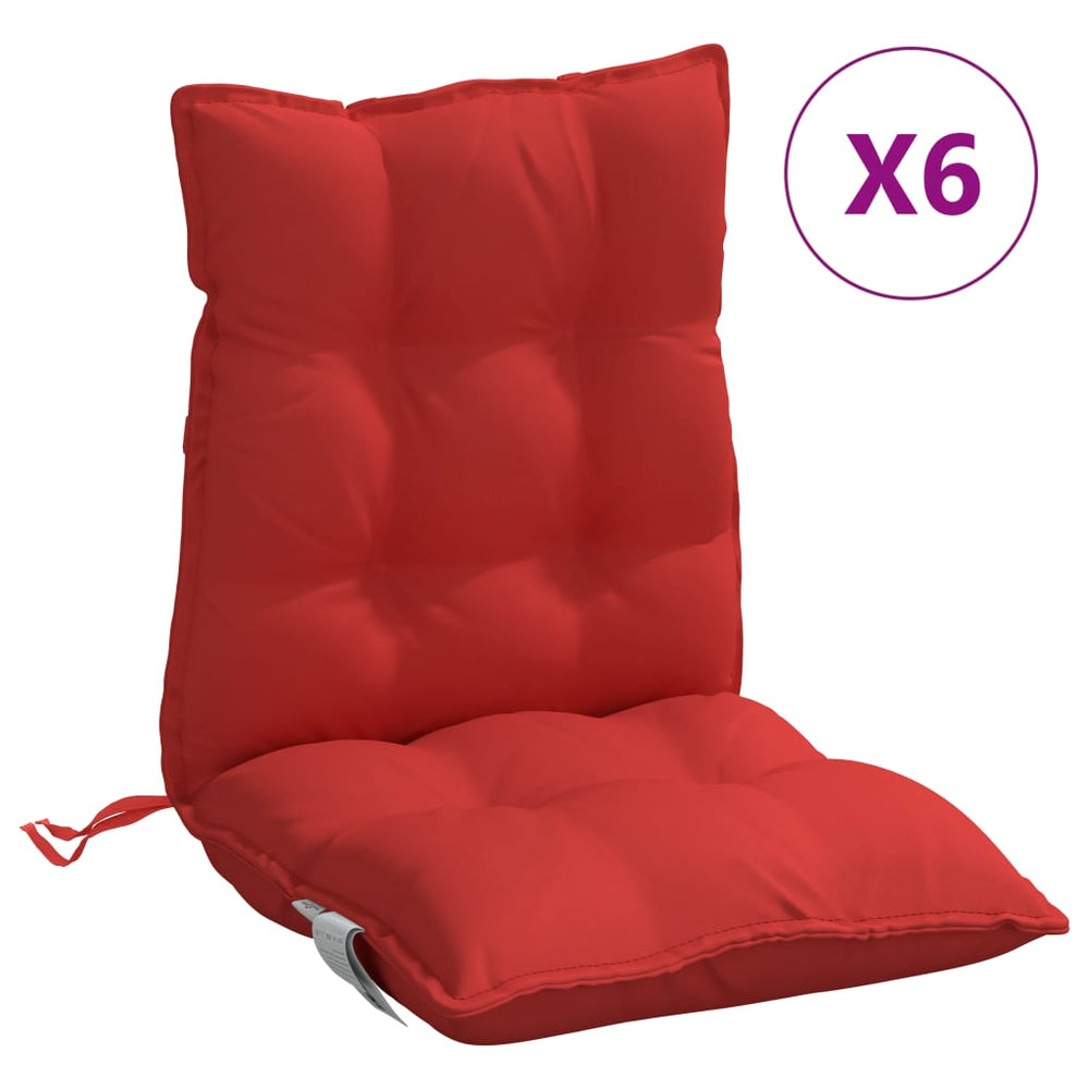Niedriglehner Auflagen 6er Set Rot