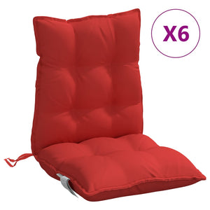 Niedriglehner Auflagen 6er Set Rot