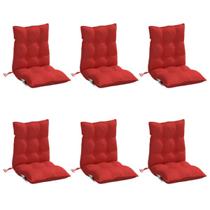 Niedriglehner Auflagen 6er Set Rot
