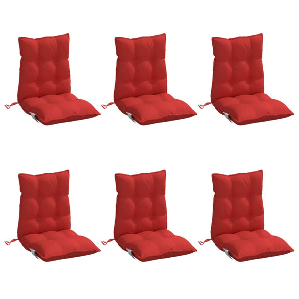 Niedriglehner Auflagen 6er Set Rot