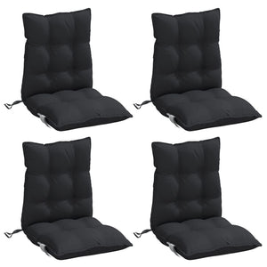 Niedriglehner Auflagen 4er-Set Schwarz Oxford