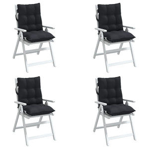 Niedriglehner Auflagen 4er-Set Schwarz Oxford