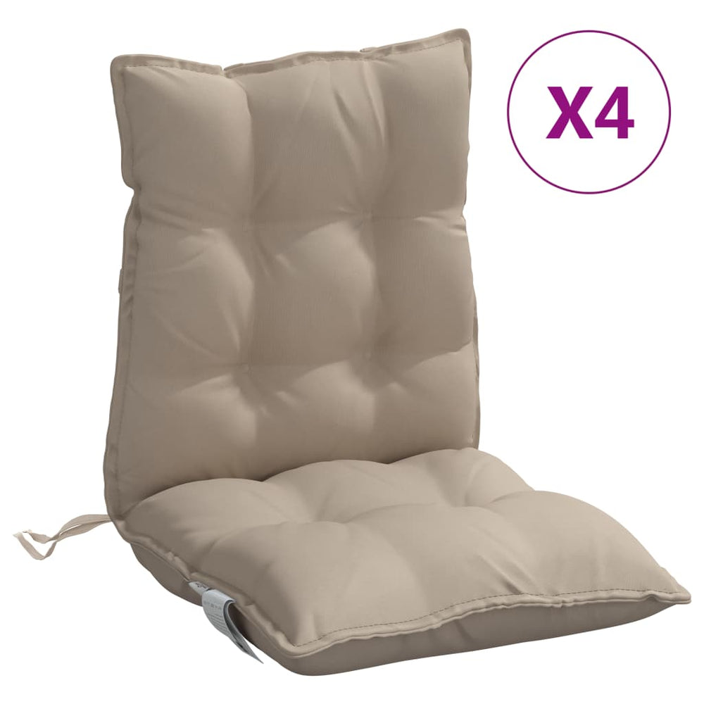Niedriglehner Auflagen 4er Set Taupe