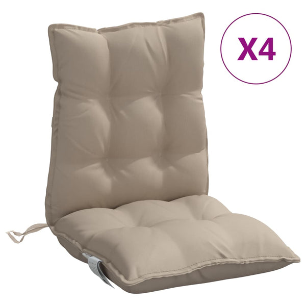 Niedriglehner Auflagen 4er Set Taupe