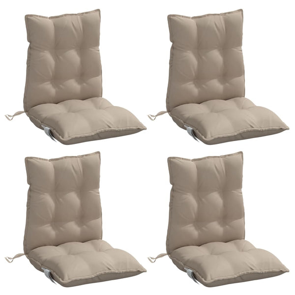 Niedriglehner Auflagen 4er Set Taupe