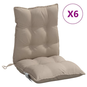 Niedriglehner Auflagen 6er Set Taupe
