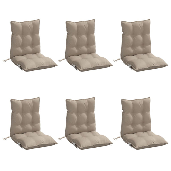 Niedriglehner Auflagen 6er Set Taupe