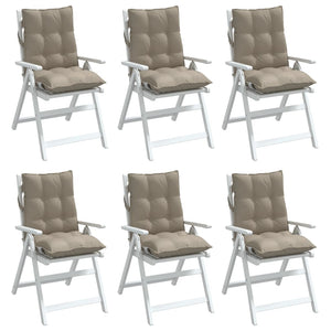 Niedriglehner Auflagen 6er Set Taupe