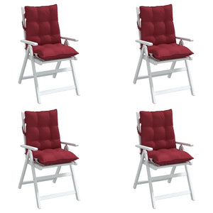 Niedriglehner Auflagen 4er Set Weinrot