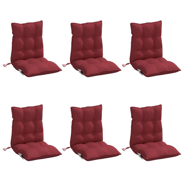 Niedriglehner Auflagen 6er-Set Weinrot