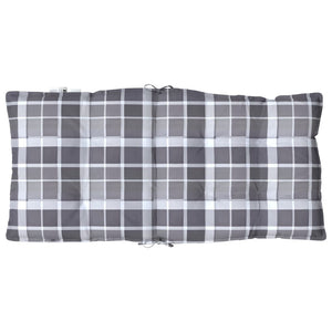 Niedriglehner Auflagen 6er Set Grau Karomuster