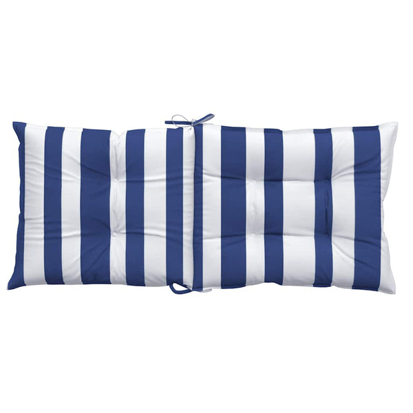 Niedriglehner Auflagen Blau Weiß Gestreift 2er Set