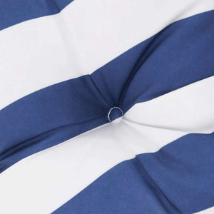 Niedriglehner Auflagen 4er Set Blau Weiß Gestreift