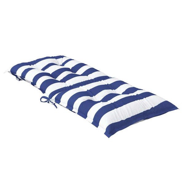 Niedriglehner Auflagen 6er Set Blau Weiß Gestreift