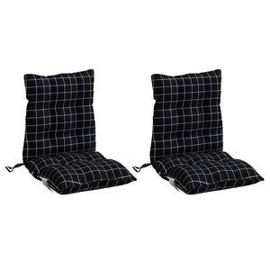 Niedriglehner Auflagen 2er Set Schwarz Karomuster