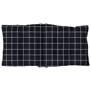 Niedriglehner Auflagen 6er Set Schwarz Karomuster