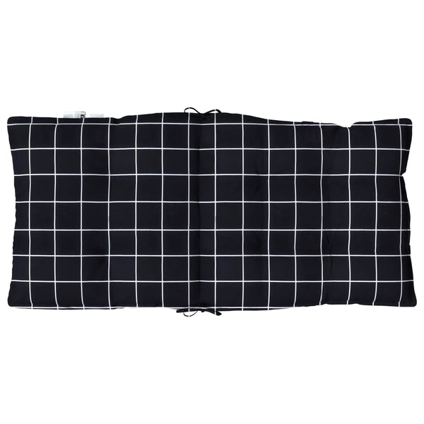 Niedriglehner Auflagen 6er Set Schwarz Karomuster