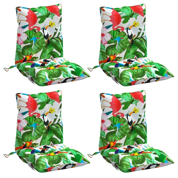 Niedriglehner Auflagen 4er Set Mehrfarbig