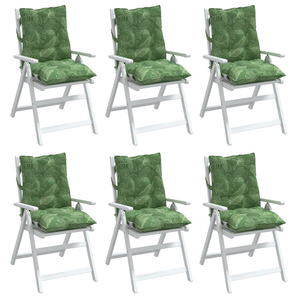 Niedriglehner Auflagen 6er-Set Blattmuster