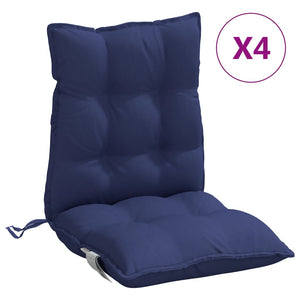 Niedriglehner Auflagen 4er Set Marineblau
