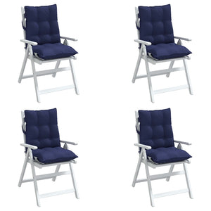 Niedriglehner Auflagen 4er Set Marineblau