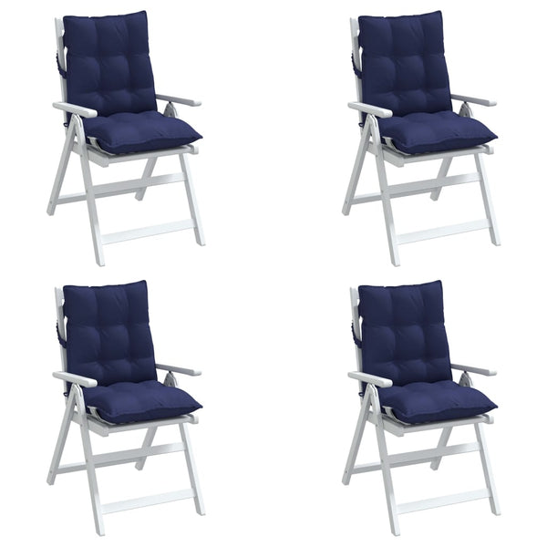 Niedriglehner Auflagen 4er Set Marineblau