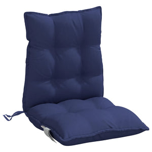 Marineblaue Niedriglehner Auflagen, 6er Set