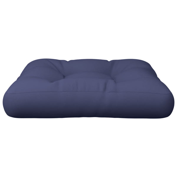 vidaXL Coussin de palette Bleu marine 50x50x12 cm Tissu