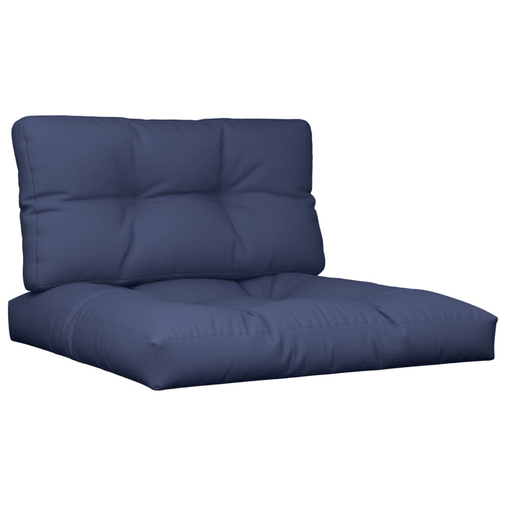 Marineblaues Palettenkissen-Set 70x40