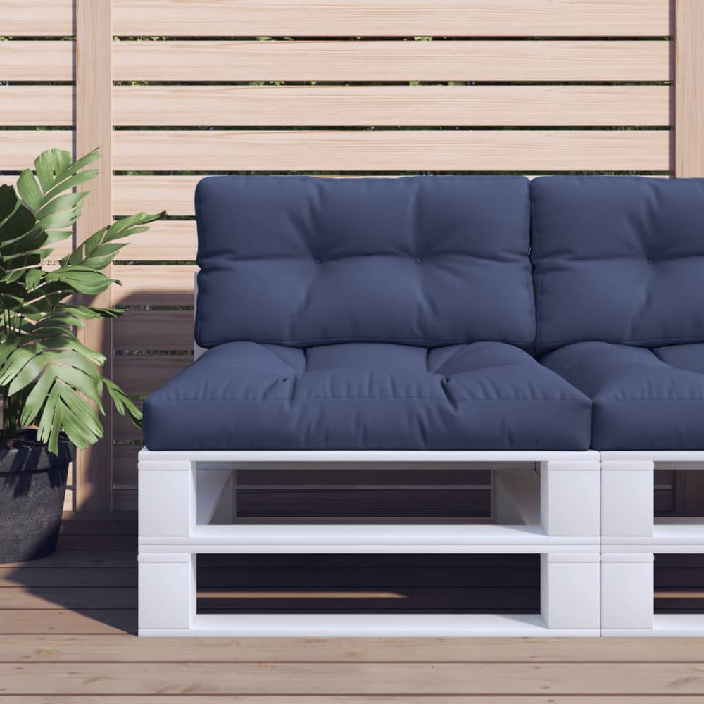 Marineblaues Palettenkissen-Set 70x40