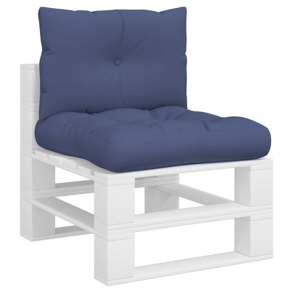 Marineblaues Palettenkissen Set 60x38 cm