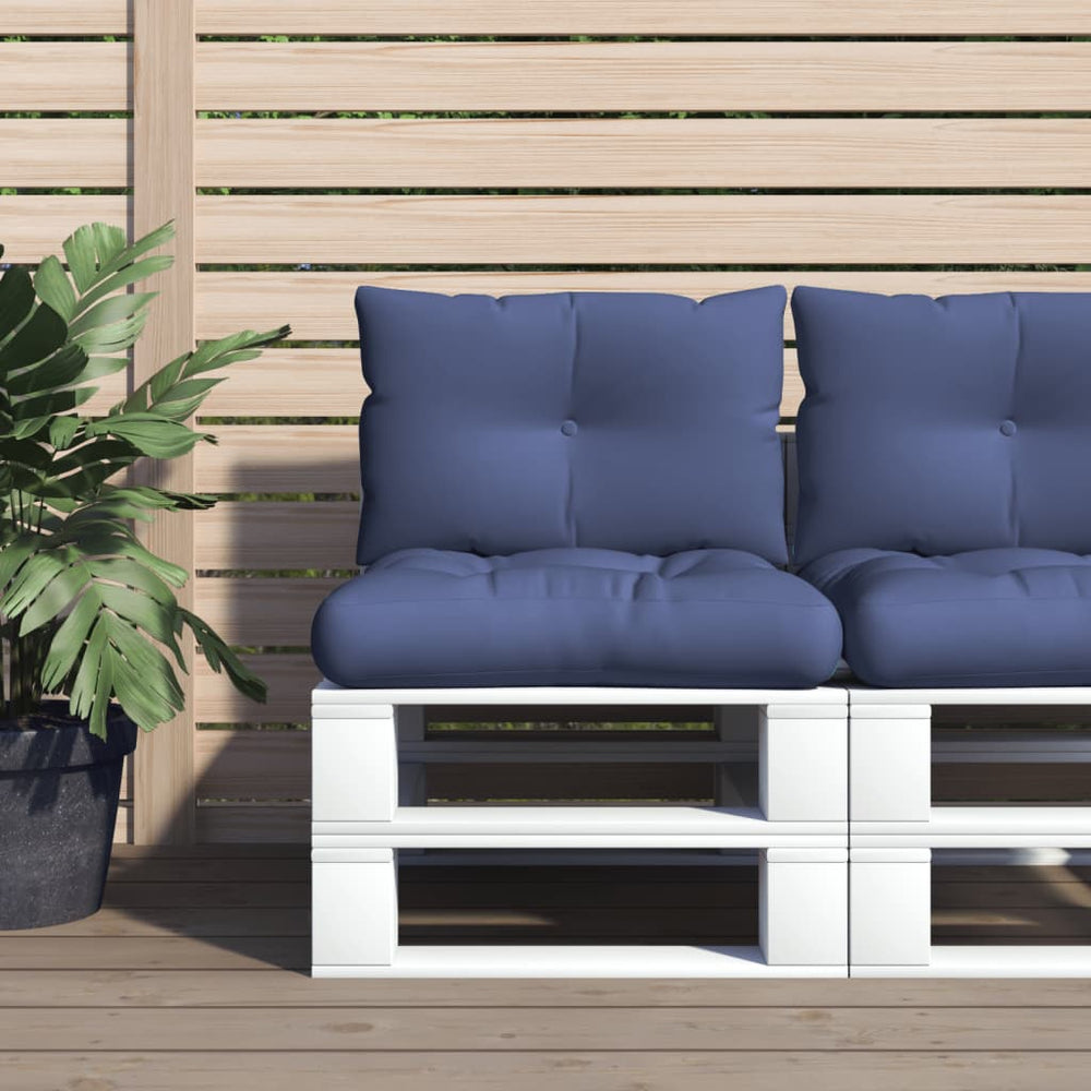 Marineblaues Palettenkissen Set 60x38 cm