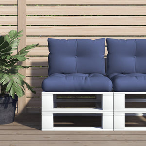 Marineblaues Palettenkissen Set 60x38 cm