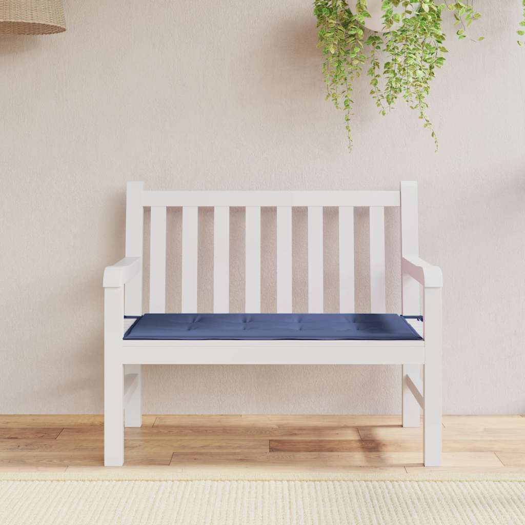 vidaXL Coussin de banc de jardin bleu marine 120x50x4 cm Tissu Oxford